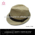 Paja de papel de los hombres baratos Fedora Gorras